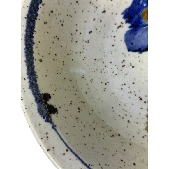 Studio Pottery Artist Mike Grafa Signed Rustic Blue Brown Stunning Serving Bowl - Picture 6 of 8